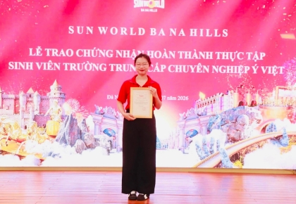 K24 Ý Việt đạt thành tích Giỏi và Xuất sắc trong kỳ thực tập tại Bà Nà Hills